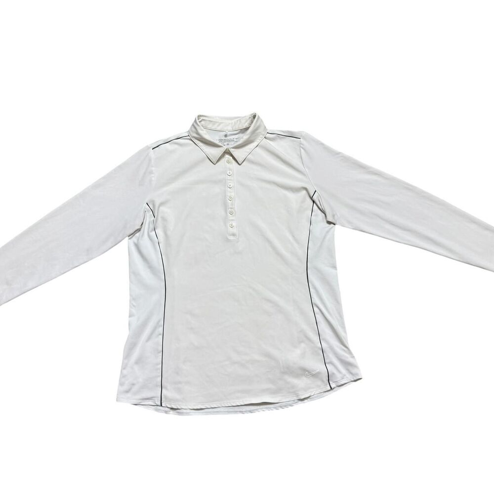 Nike Women's White and Cream Polo-shirts